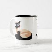 シャム猫 ツートーンマグカップ (正面左)