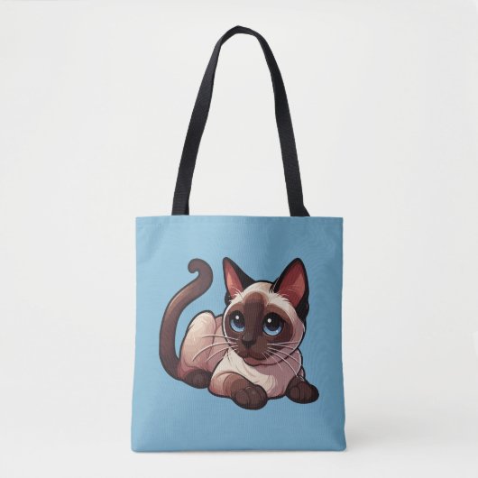 シャム猫 トートバッグ (正面)