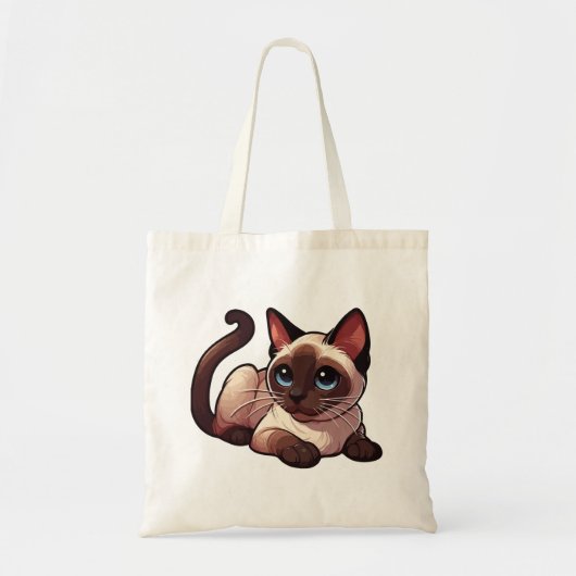 シャム猫 トートバッグ (正面)