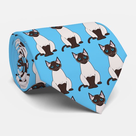 シャム猫 ネクタイ (ロール)
