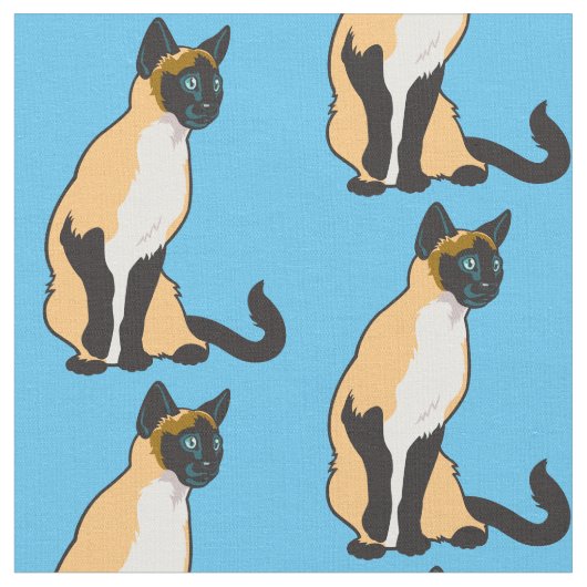 シャム猫 ファブリック (クローズアップ)