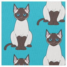 シャム猫 ファブリック