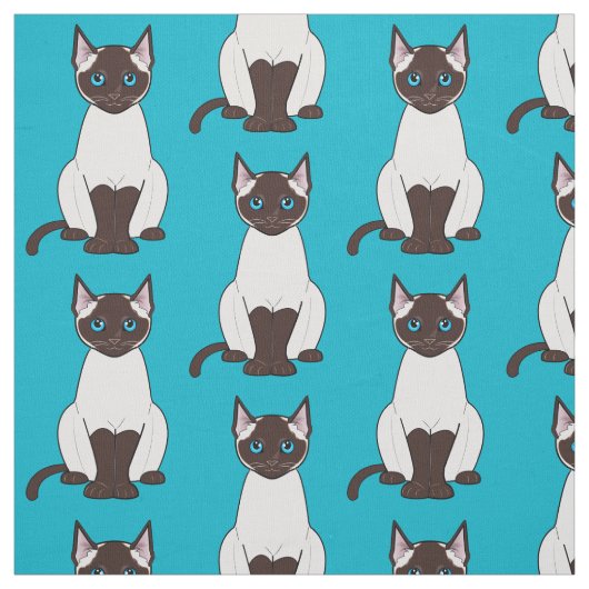 シャム猫 ファブリック (見本)