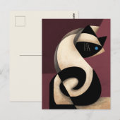 シャム猫 ポストカード (正面/裏面)