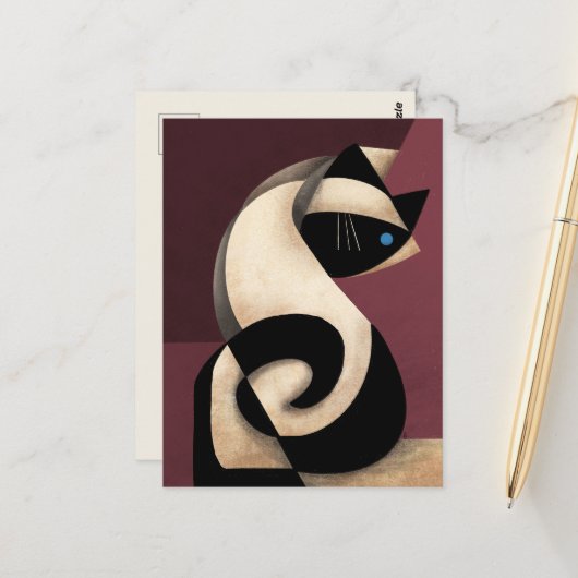 シャム猫 ポストカード (正面/裏面インサイチュ)