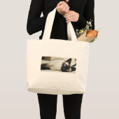 シャム猫 ラージトートバッグ (正面(商品))
