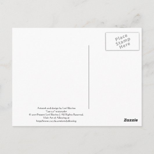 シャム猫 – 「人生はいつも私のために働いている！」 ポストカード (裏面)