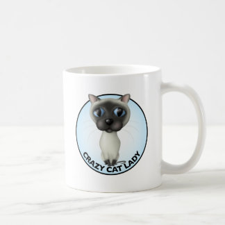シャム猫-熱狂するな猫の女性 コーヒーマグカップ