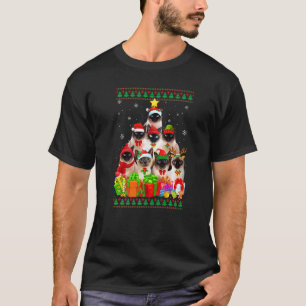 シャム猫 猫パパ 猫ママ クリスマスツリー クリスマス 丑い Xmas Tシャツ