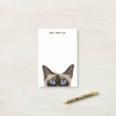 シャム猫 |編集可能文字 |アップ情報 ポストイット (デスク上)