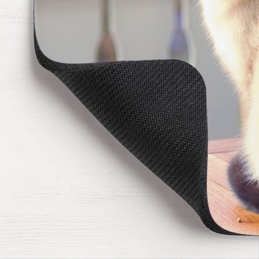 シャム猫、青い目のマウスのマット マウスパッド (コーナー)
