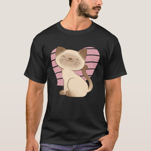 シャム猫 2 Tシャツ (正面)