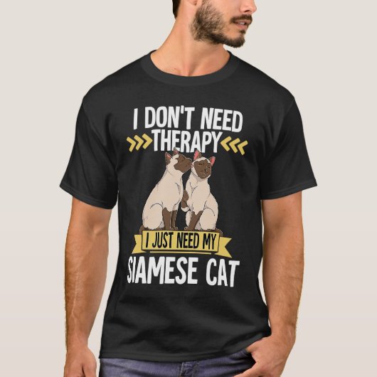 シャム猫 3 Tシャツ (正面)
