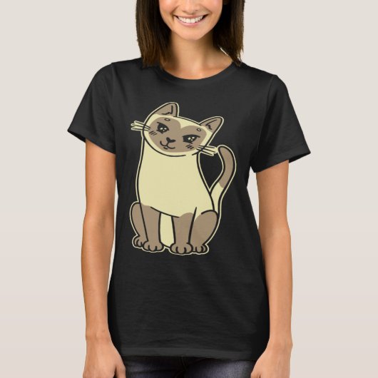 シャム猫 4 Tシャツ (正面)