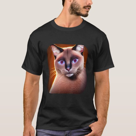 シャム猫 5 Tシャツ (正面)