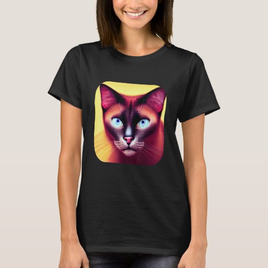 シャム猫 8 Tシャツ (正面)