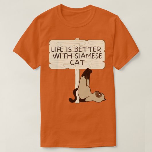 シャム猫 Tシャツ (デザイン正面)