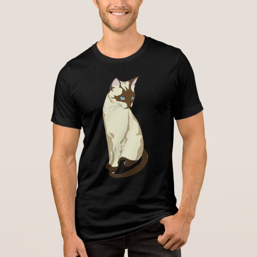 シャム猫Tシャツ トライブレンドTシャツ (正面)
