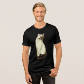 シャム猫Tシャツ トライブレンドTシャツ (正面全面)
