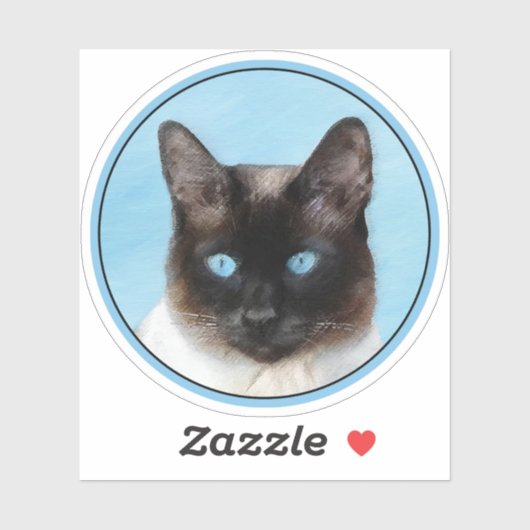 シャム絵画ネコオリジナル動物アート シール (シート)