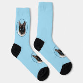 シャム絵画ネコオリジナル動物アート ソックス (右)