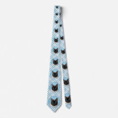 シャム絵画猫の可愛いオリジナル猫アート ネクタイ (正面)