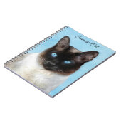 シャム絵画猫の可愛いオリジナル猫アート ノートブック (左側)
