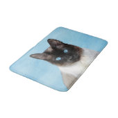 シャム絵画猫の可愛いオリジナル猫アート バスマット (アングル)