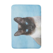 シャム絵画猫の可愛いオリジナル猫アート バスマット (正面縦)