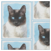 シャム絵画猫の可愛いオリジナル猫アート ファブリック (クローズアップ)