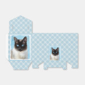 シャム絵画猫の可愛いオリジナル猫アート フェイバーボックス (折り畳みなし)