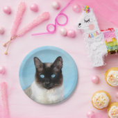 シャム絵画猫の可愛いオリジナル猫アート ペーパープレート (パーティー)