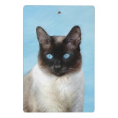 シャム絵画猫の可愛いオリジナル猫アート ミニクリップボード (裏面)