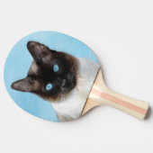 シャム絵画猫の可愛いオリジナル猫アート 卓球ラケット (横)