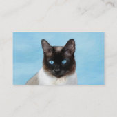 シャム絵画猫の可愛いオリジナル猫アート 名刺 (裏面)
