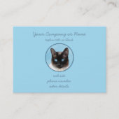 シャム絵画猫の可愛いオリジナル猫アート 名刺 (正面)