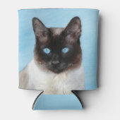 シャム絵画猫の可愛いオリジナル猫アート 缶クーラー (正面)