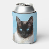 シャム絵画猫の可愛いオリジナル猫アート 缶クーラー (缶裏面)