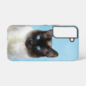 シャム絵画猫の可愛いオリジナル猫アート SAMSUNG GALAXYケース (裏面横)