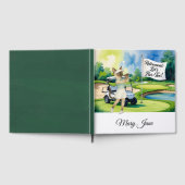 シャム語の猫好きをテーマにしたゴルフリタイア ゲストブック (全面)