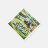 シャム語の猫好きをテーマにしたゴルフリタイア スタンダードカクテルナプキン (角)