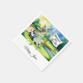 シャム語の猫好きをテーマにしたゴルフリタイア スタンダードカクテルナプキン (角)