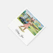 シャム語の猫好きをテーマにしたゴルフリタイア スタンダードカクテルナプキン (角)