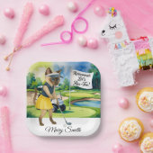 シャム語の猫好きをテーマにしたゴルフリタイア ペーパープレート (パーティー)