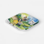 シャム語の猫好きをテーマにしたゴルフリタイア ペーパープレート (傾斜あり)