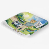 シャム語の猫好きをテーマにしたゴルフリタイア ペーパープレート (傾斜あり)
