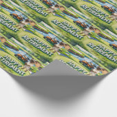 シャム語の猫好きをテーマにしたゴルフリタイア ラッピングペーパー (角)