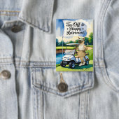 シャム語の猫好きをテーマにしたゴルフリタイア 缶バッジ (インサイチュ)