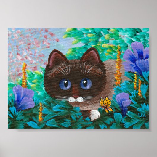 シャム語ラグドールのビルマの夏猫 ポスター (正面)