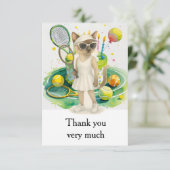 シャム語猫好き用にテーマを設定 サンキューカード (スタンド正面)